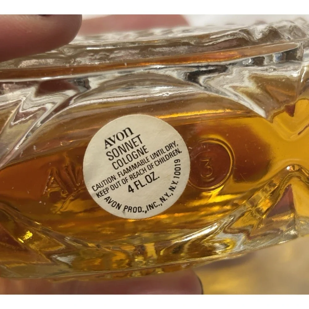 Vintage Avon‎ Cologne Crystalique Sonnet Fragrance Collectible Butterfly Partial